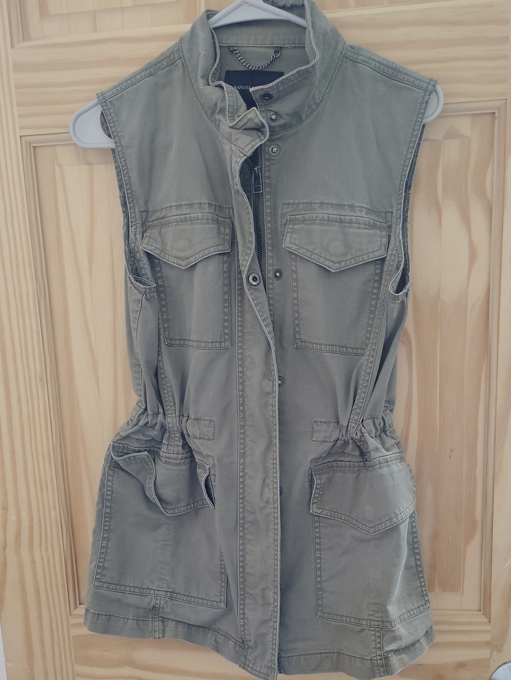 🧣Banana Republic Olive Army Green Utility Sleeveless Vest